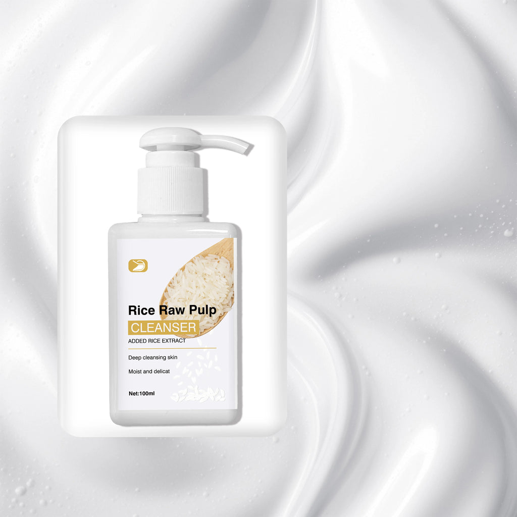 Rice Raw Face Pulp CLEANSER Deep Cleansing, Pores Hydrate&Brighten. For All Skin Types, Men & Women Daily Care, Even Sensitive