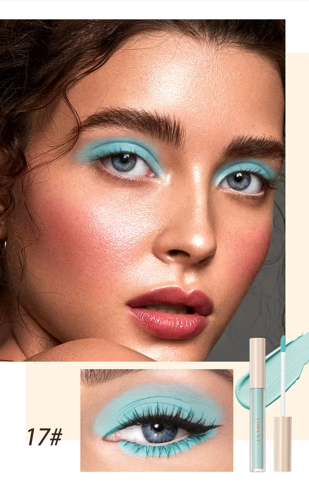 QIBEST 8 Colors Matte Liquid Eyeshadow Set Waterproof Long Lasting Eye Shadow Nude Brown Eye Pigment Makeup For Women Contouring