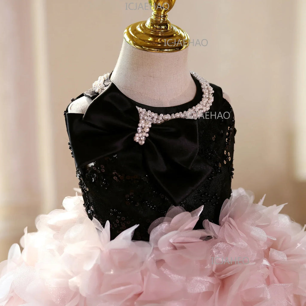 Kids Formal Dress Princess Gown Girls Birthday Party Dress Host PianoGirls Evening Dress Children Performance Costume High-end