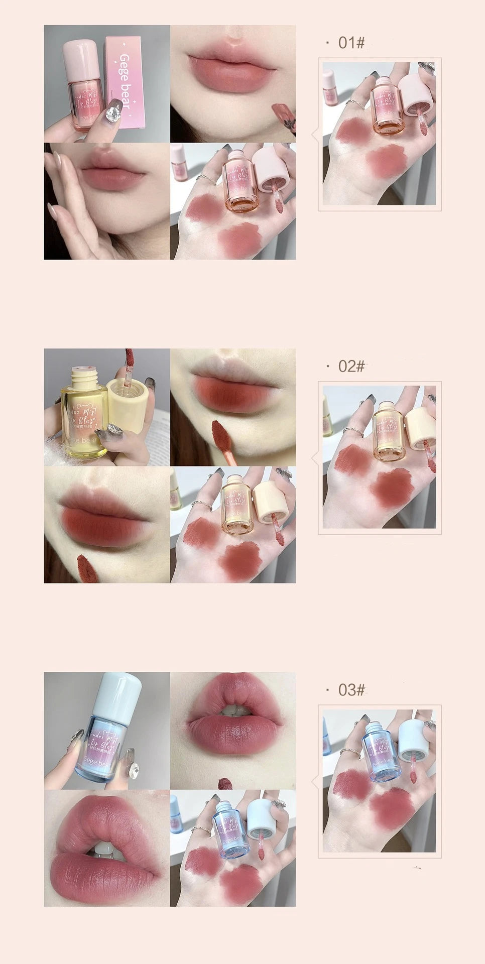 New Matte Liquid Lipstick Long Lasting Light and Thin Mousse Lip Mud Velvet Red Rose Nude Colors Lip Gloss Waterproof Lip Makeup