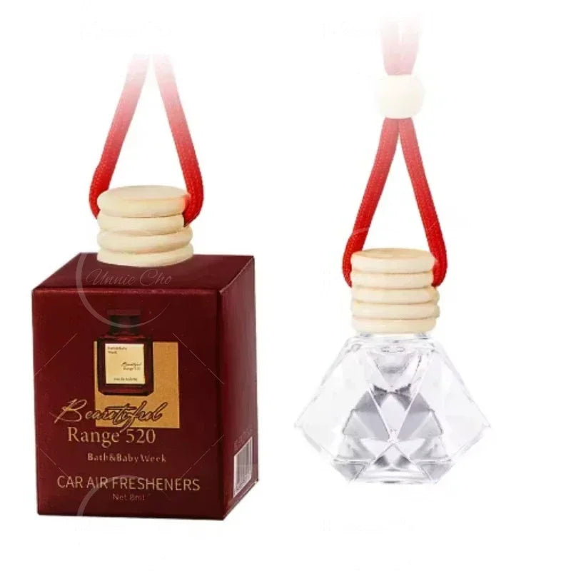 1/4PC 8ML Long Lasting Scent Glass Bottle Air Freshener Keep Charming and Fresh Hanging Car Interior Decoration Perfume Diffuser