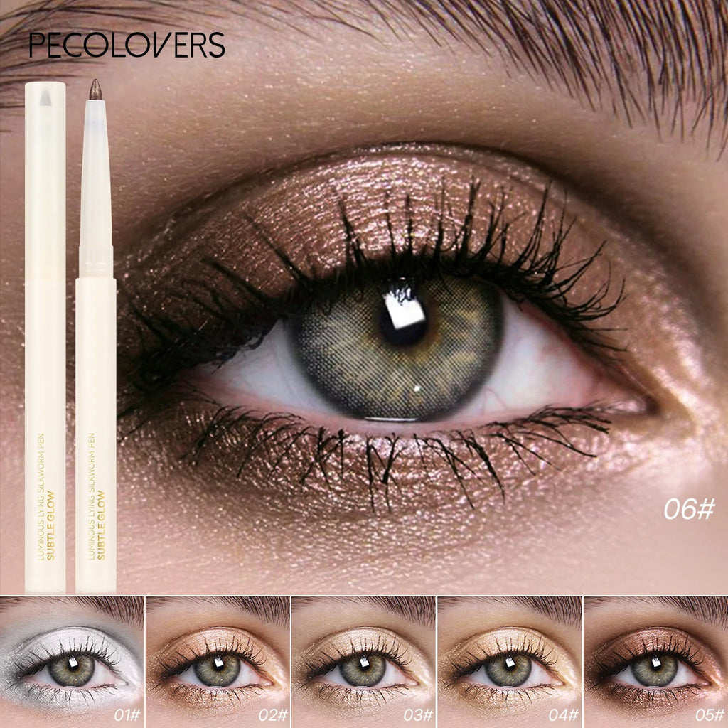 1 pc Smooth Nib Lying Silkworm Pen, Waterproof and Long-Lasting, Multi-Functional Lying Silkworm Pen, Eye Cosmetics