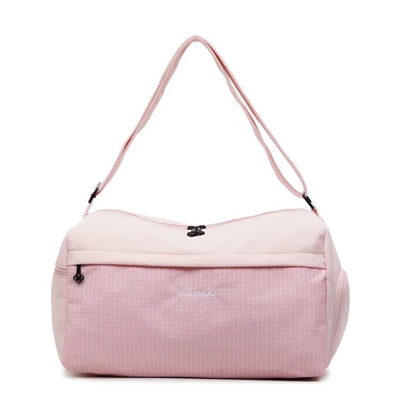 Large Capacity Travel Tote Bags for Women Solid Color Shoulder Messenger Bag Sports Yoga Satchels Fashion Woman Handbag