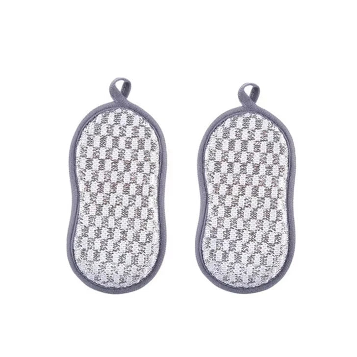 Esponja de limpieza de cocina, esponja de doble cara, estropajos para lavar platos, estropajo, paño de cocina, herramientas de limpieza de cocina
