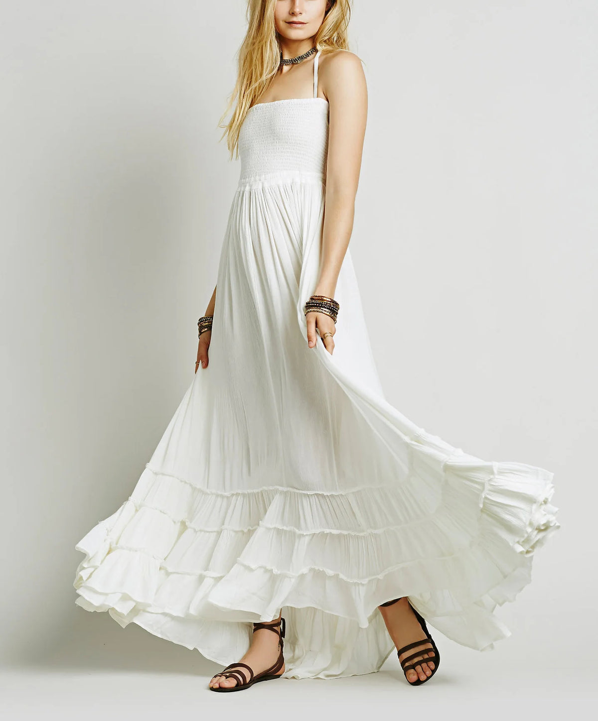 Elegant Women's Summer Beach Long Dress Sexy Backless Boho Bohemian Sundress Casual Holiday Backless Party Hippie Maxi Dresses