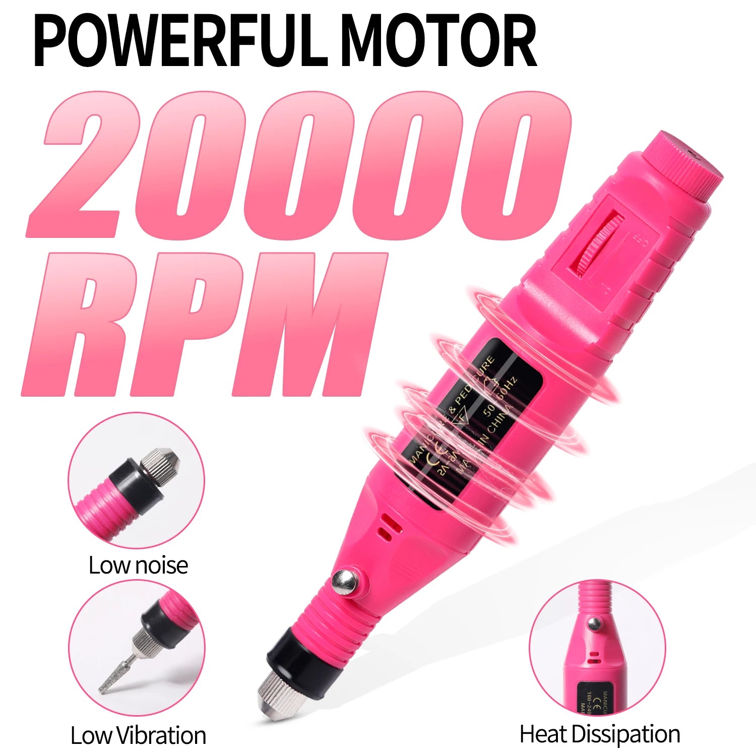 LULAA Portable Professional Electric Nail Drill Machine Manicure Tools Pedicure Drill Set Family Nail File Nail Drill Equipment