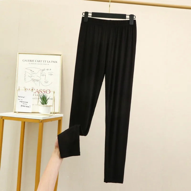 Women's Modal Pajama Pants - Plus Size Elastic Waist Sleep Bottoms