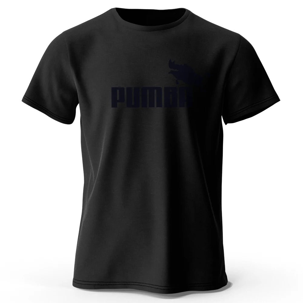 Pumba Printed T Shirt For Men Oversized 100 Percent Cotton Funny Graphic Tee Summer Top