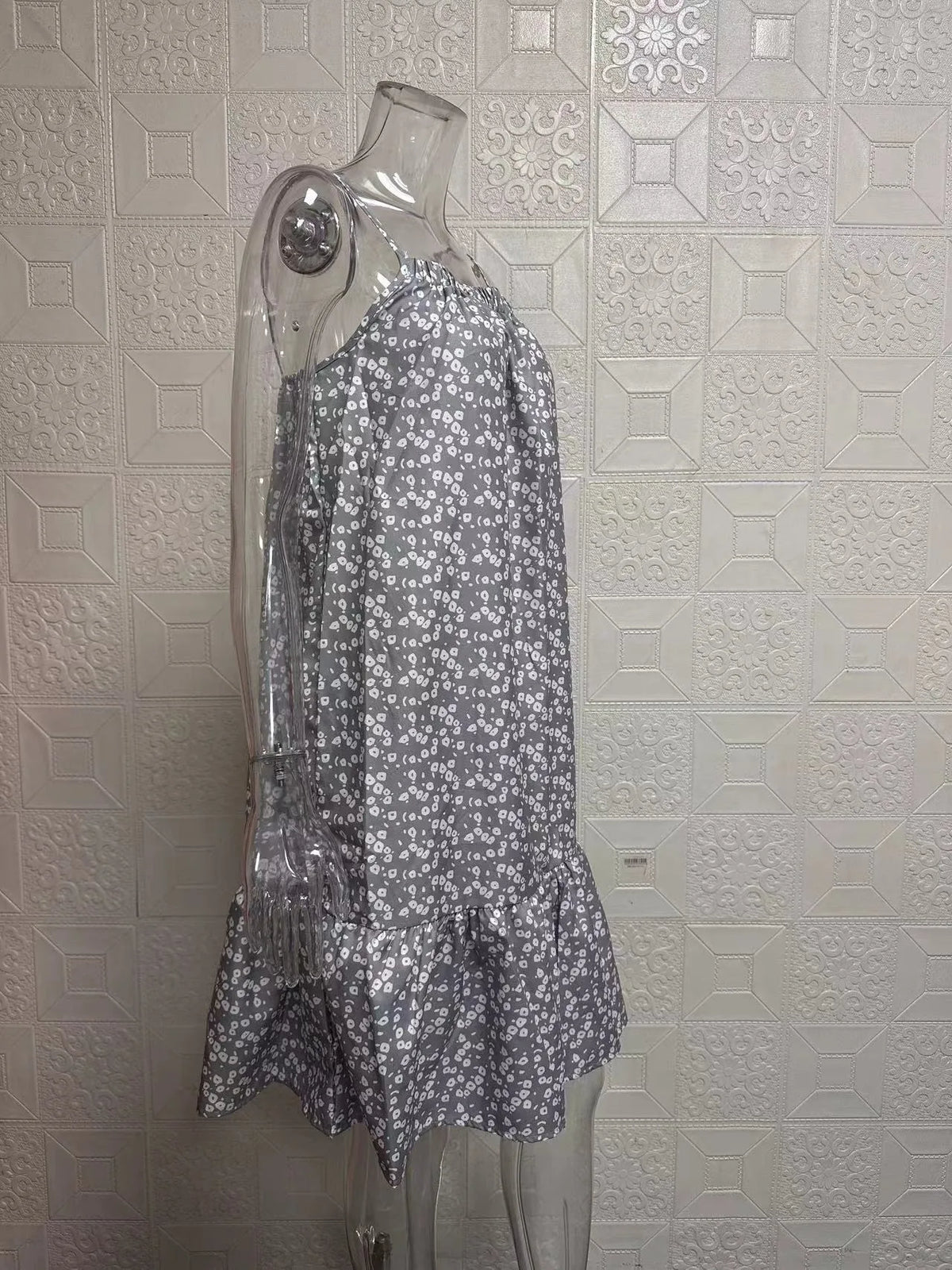 Summer 2026 New Wish Countryside Style Maxi Dress with Strapless Vest Floral Print Loose Waist Polyester Material Girls Skirt