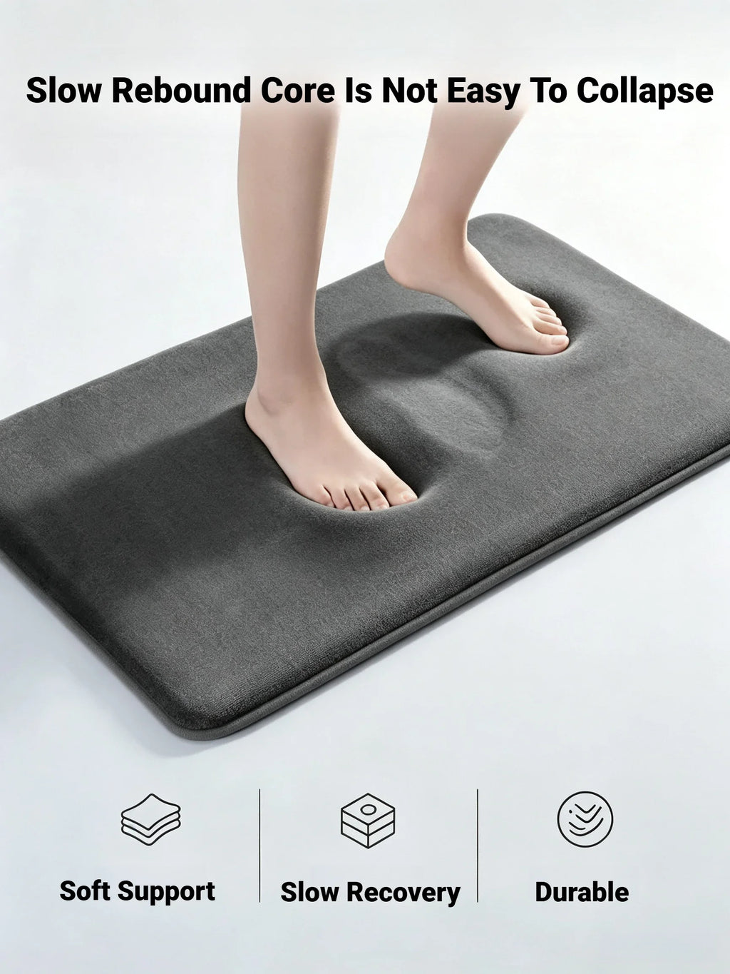 Super Absorbent Coral Velvet Non Slip Bath Floor Door Mat For Bathroom Household Home Decoration