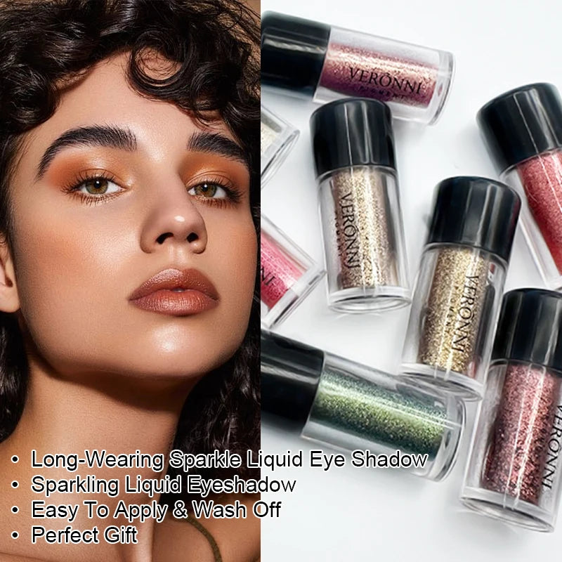 Single-color pearlescent diamond eyeshadow powder, finely milled, highly pigmented, and blendable for a party look.
