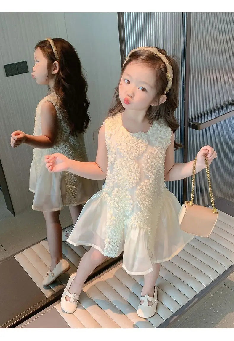 Girls' Sleeveless Princess Tank Dress | Korean Style Summer Dress