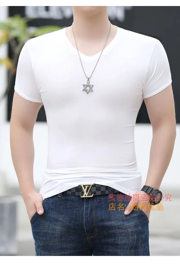 New Arrival:Fashion Men's Top Oversized 6XL T-Shirt for Men's Clothing Soft Breathable Modal Slim Sport Casual WearTank Tops man