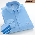 Autumn Winter Men Long Sleeve Regular Fit Business Solid Corduroy100% Cotton Casual Shirt For Mens Office Shirts With Pocket
