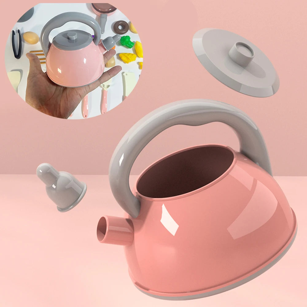 Juego de juguetes de cocina para niños de 92/69/59 piezas, kit de accesorios de cocina de juego con ollas de juego, comida de juguete de simulación, regalo para niñas y niños pequeños