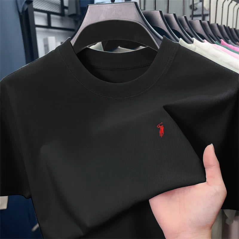 Men's 100% Cotton Short Sleeve T-Shirt - Casual Round Neck Top