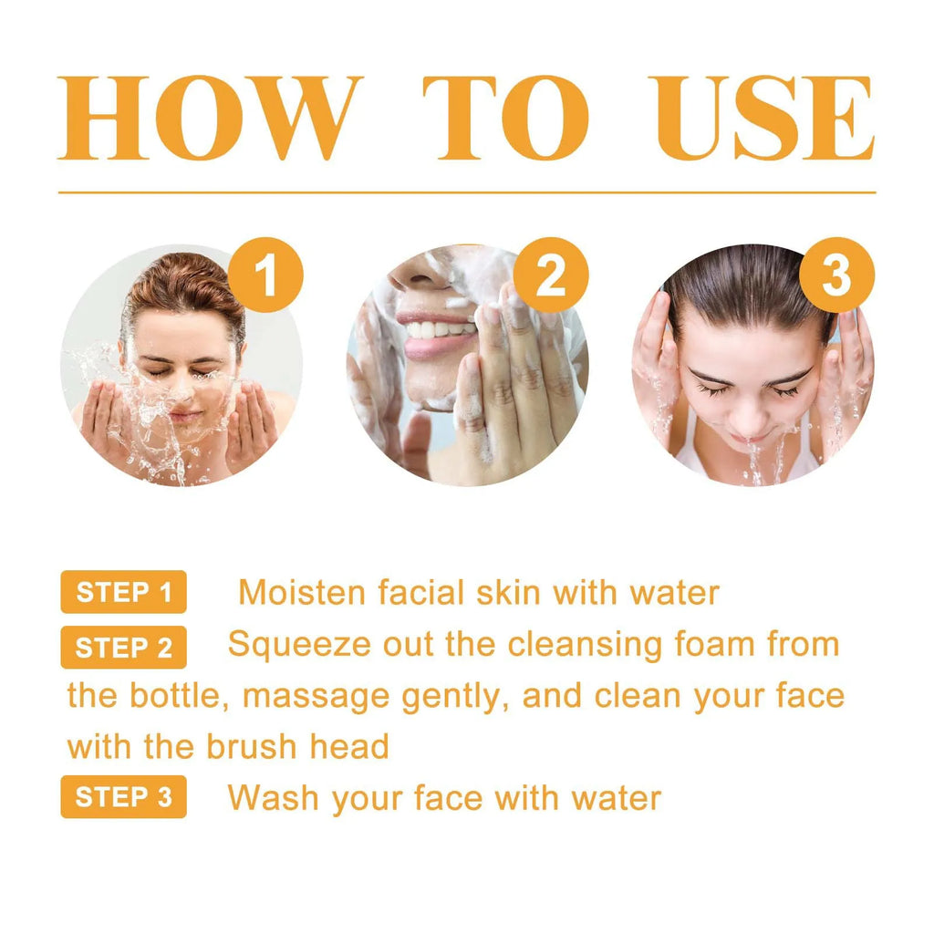 Turmeric Cleanser Oil Control Dark Spot Removal Anti Acne Deep Cleansing Shrink Pore Brightening Moisturizing Vitamin C Cream