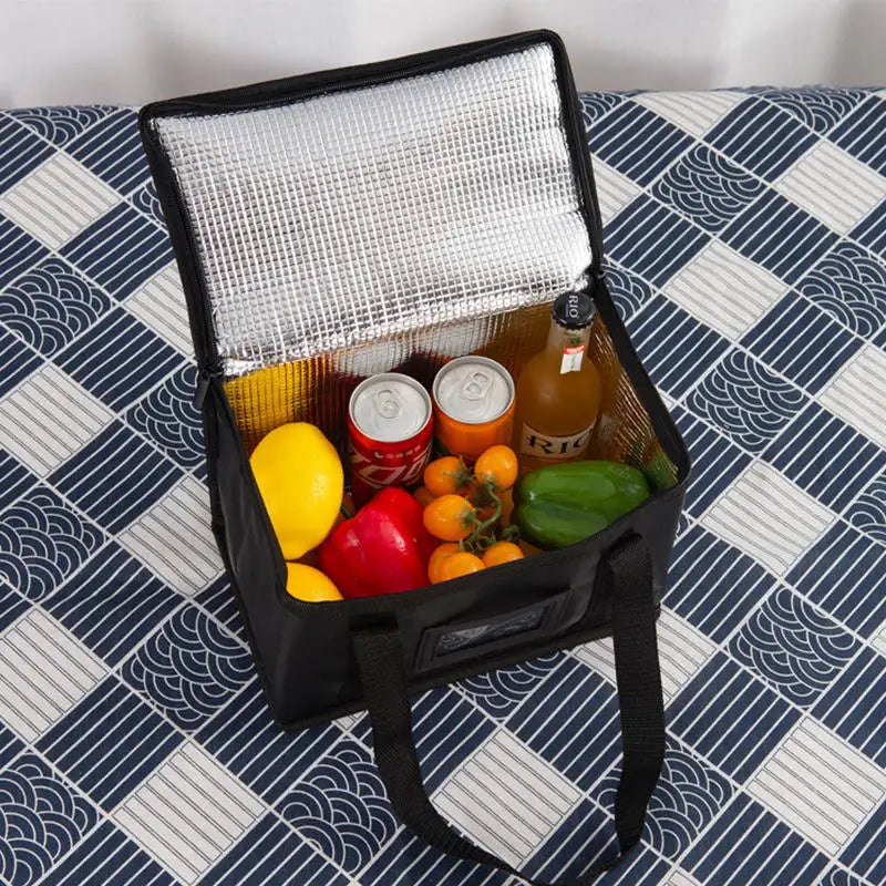 16/28/50/70L Insulated Thermal Cooler Bag Insulation To Keep Cold Large Capacity Portable Lunch Bag Zip Picnic Tin Foil Food Bag