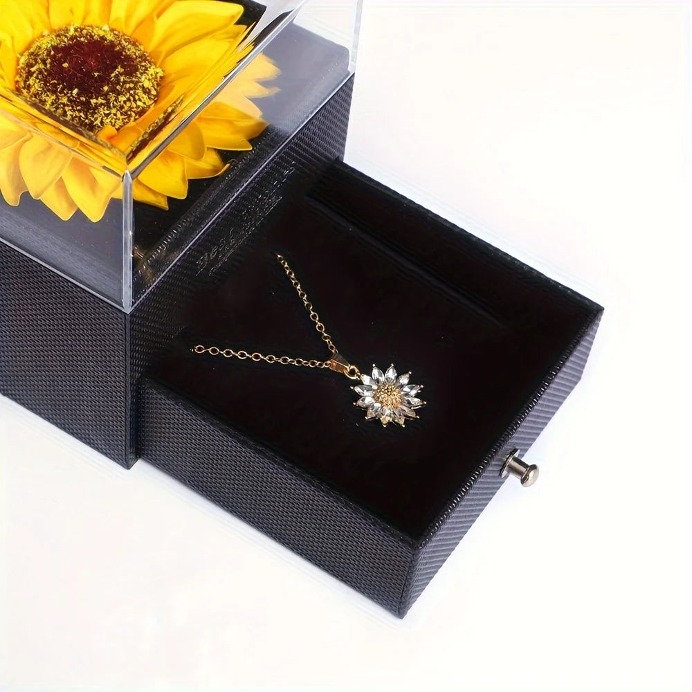 Elegant Sunflower Necklace Set - Celebrate Love, Loyalty