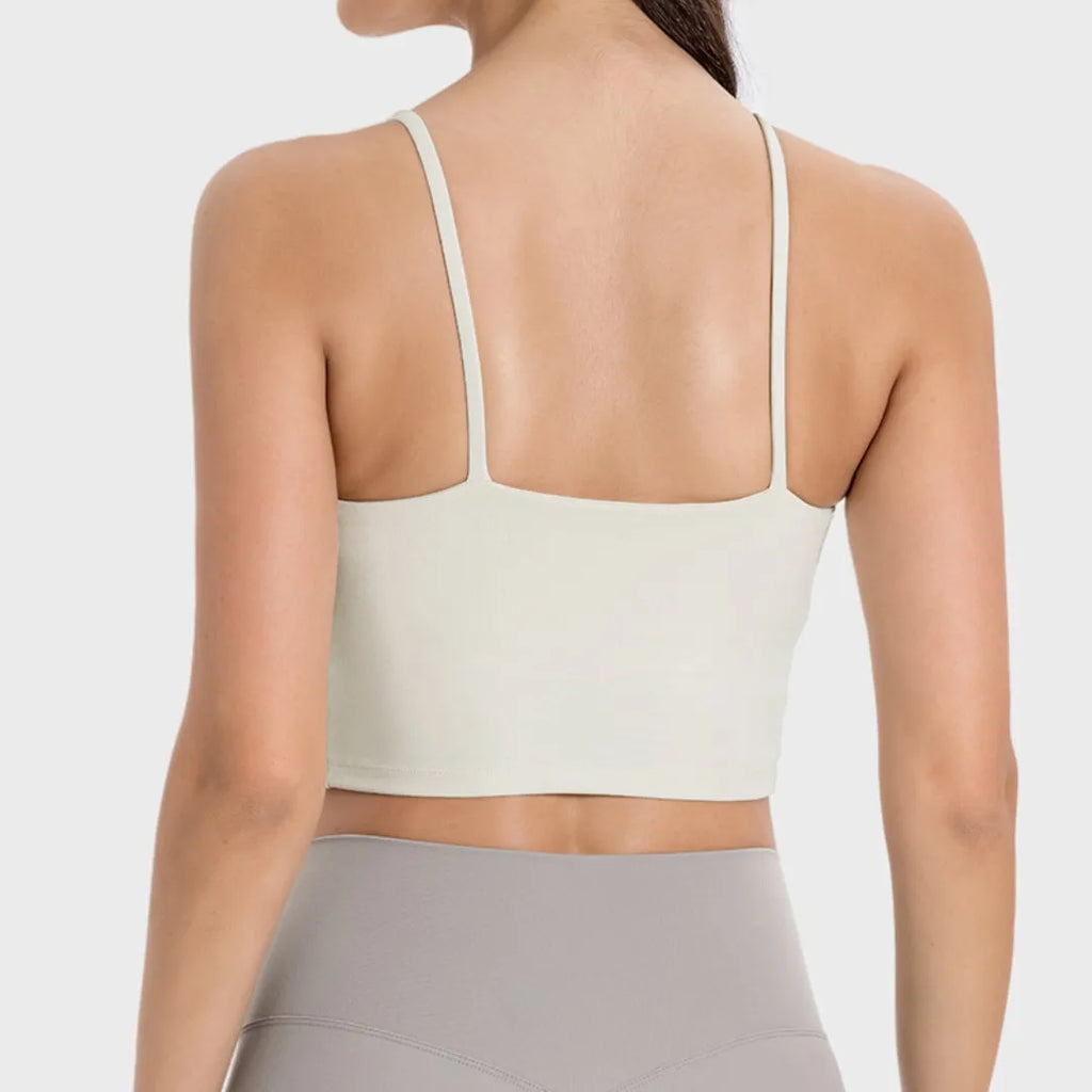 Solid Color Women Sports Bra Comprehensive Training Shockproof Halter Soft Sports Fitness Top Gym Yoga Chest Pad Comprehensive