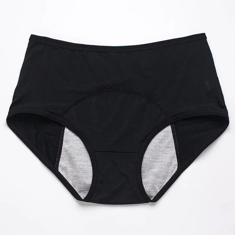 2Pcs Women'S'S Physiological Briefs Girl Menstrual Panties Ladies Period Leak Proof Panty Mid Waist Ice Silk Underwear