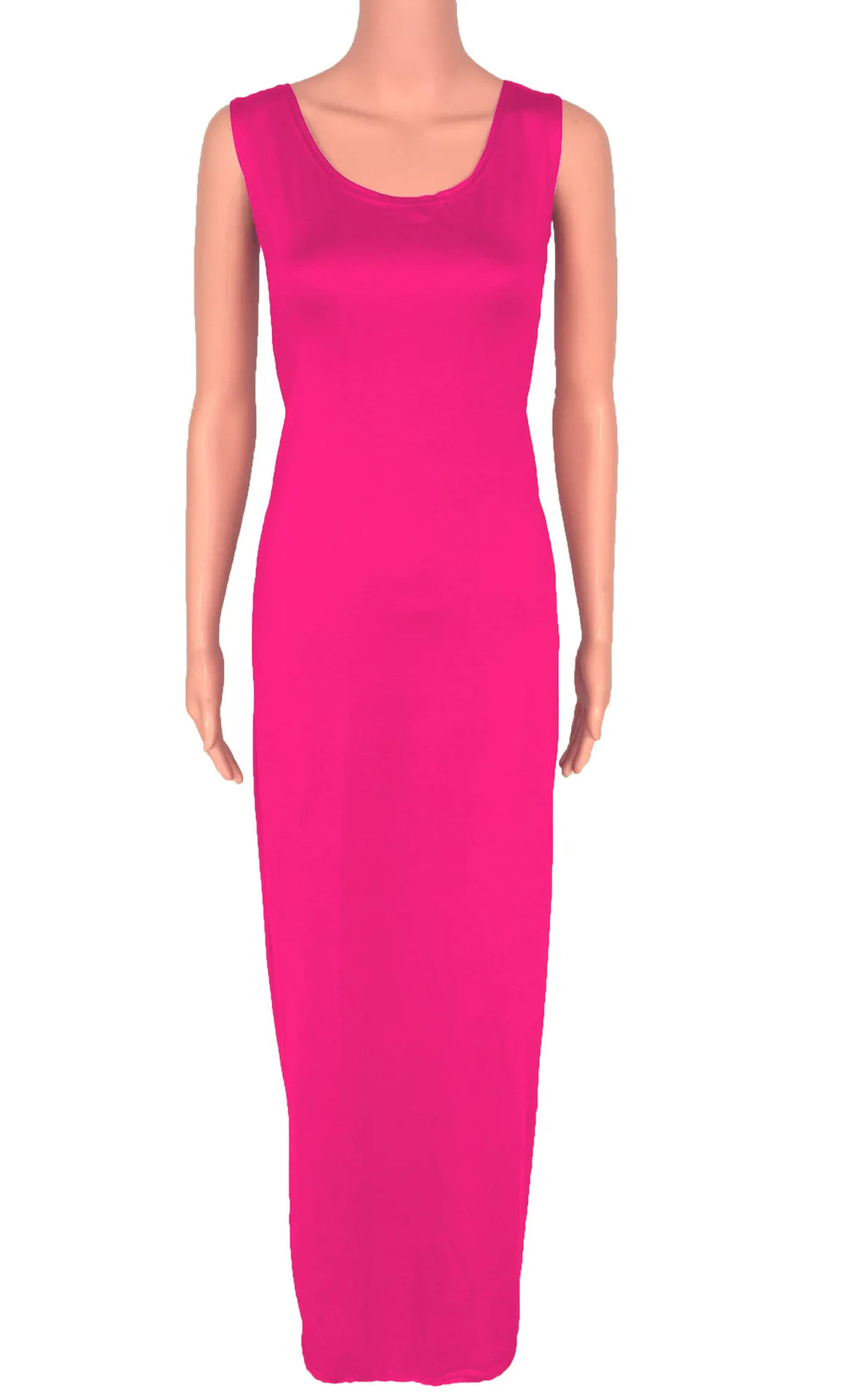 Sexy Solid Color Slim Bodycon Long Maxi Dress Women Elegant Sleeveless Skinny Dress Club Party Vestidos