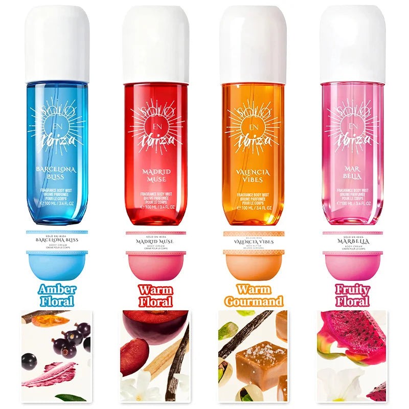 6.1fl.oz Hair & Body Fragrance Mist for Women - Long-Lasting Perfume,It contains fragrances of jasmine, vanilla, black plum, etc