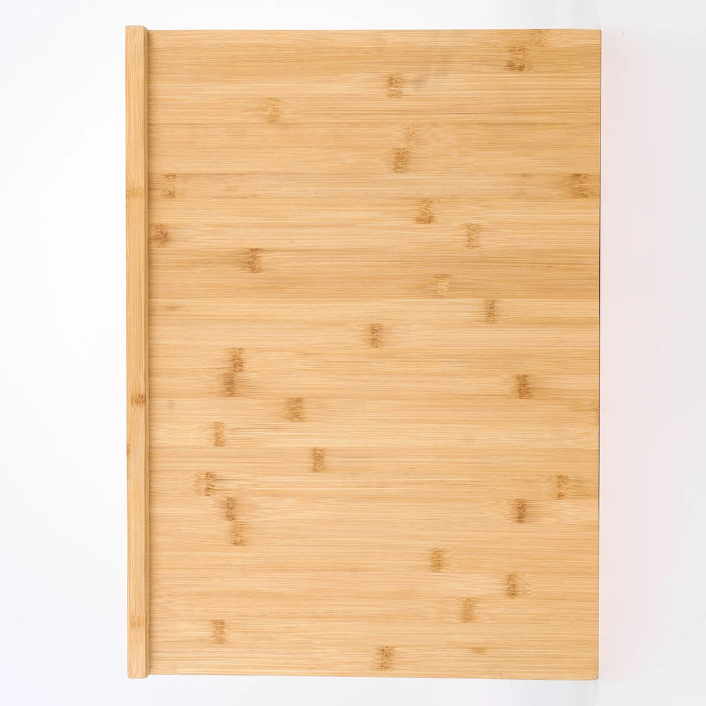 Tabla de Pastelería de Bambú Multifunción para Mostrador con Ranura Invertida Tabla de Cortar de Cocina Suministros de Cocina