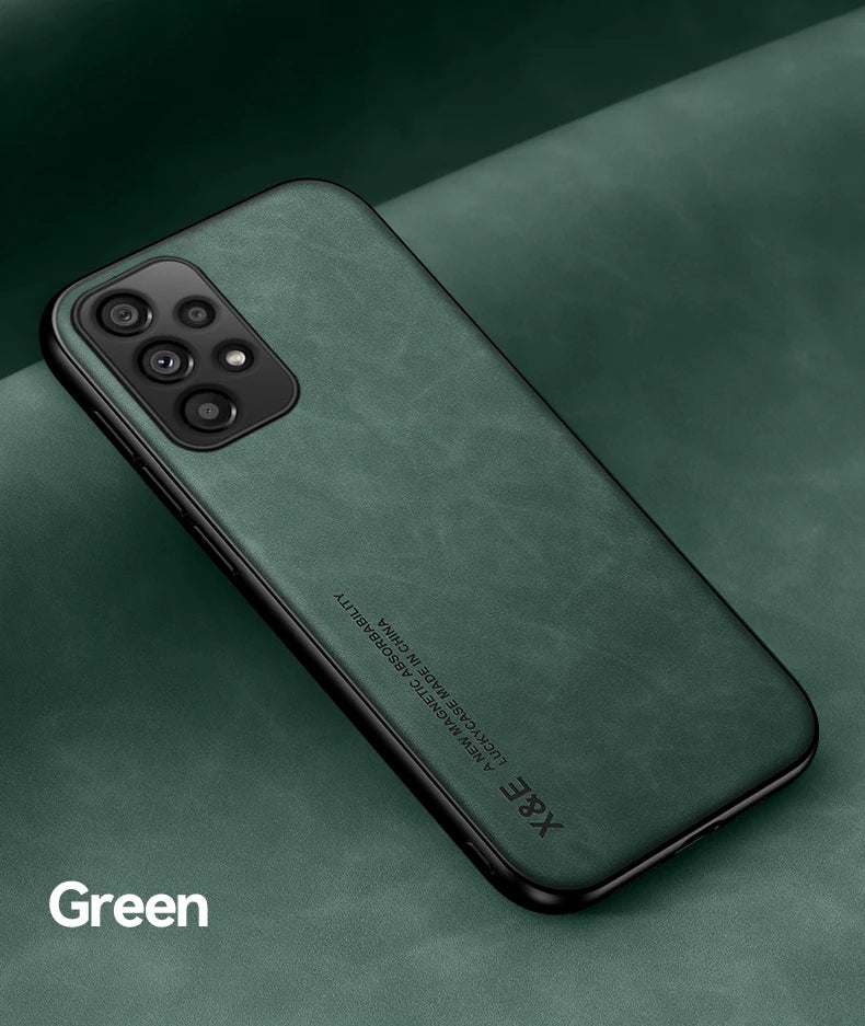 Hidden Iron Plate Magnetic Frosted Leather Phone Case For Xiaomi 17 Pro Max 15T 15 14 14T 13 13T 12 12T 11 11T Pro Back Cover