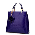 2025 New Patent Leather Women's Bag Striped Handbag Women's Crossbody Shoulder Bag Shell Bag Large Capacity Outdoor Travel