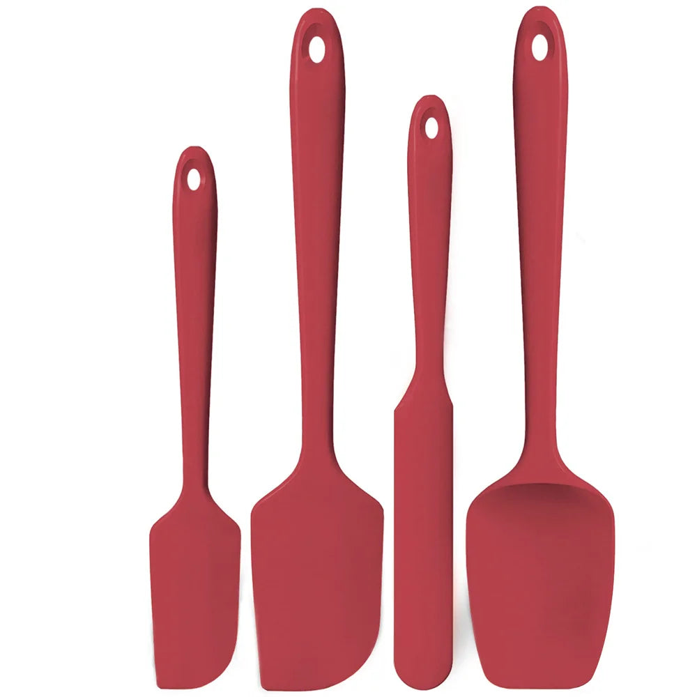 Juego de espátulas de silicona para cocina, espátula de silicona flexible de alta resistencia al calor de 315 °C con mango antideslizante para cocinar, mezclar, hornear, servir y revolver