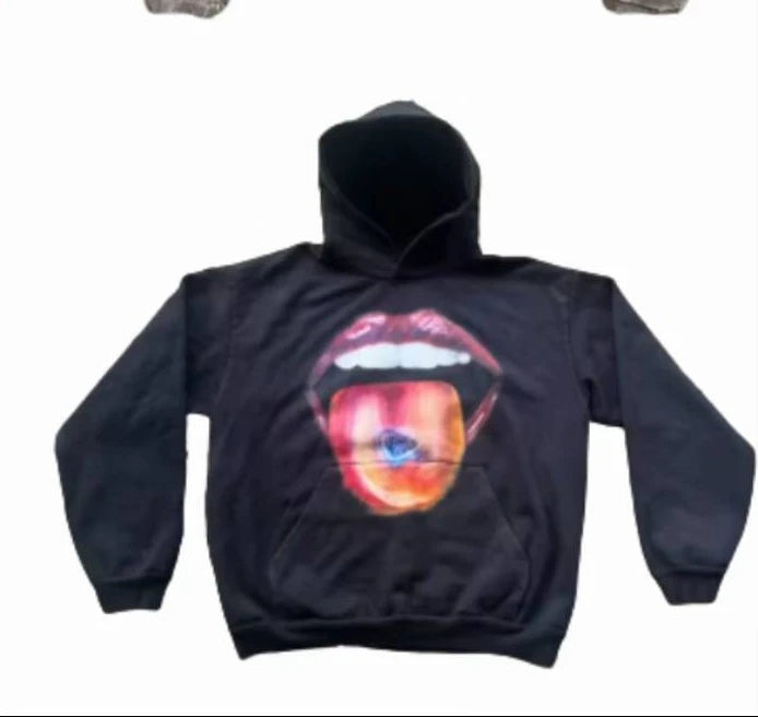 BiggOrange Y2K Retro Camouflage Pullover Hoodie - Oversized Cotton