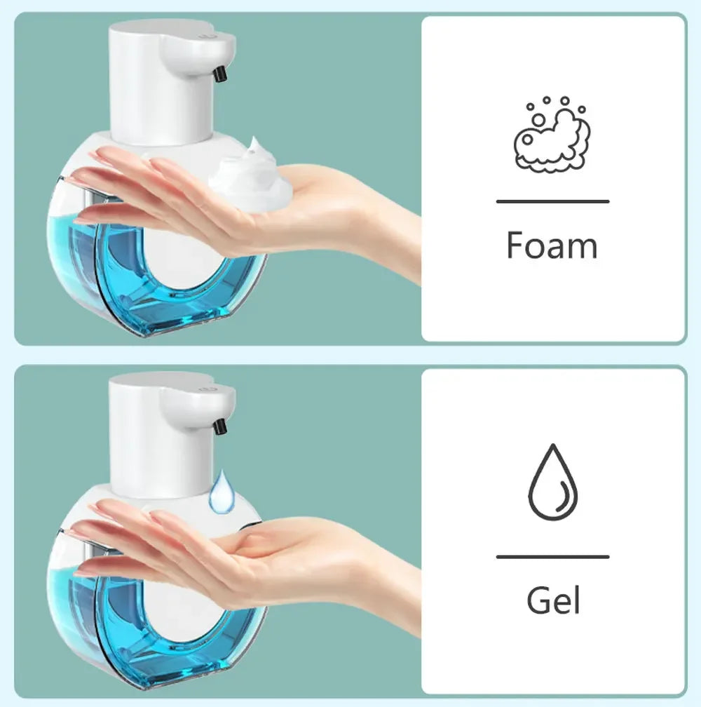 Dispensador automático de jabón de 420 ML, sin contacto, botella de desinfectante de manos con sensor infrarrojo, dispensador de jabón montado en la pared para baño