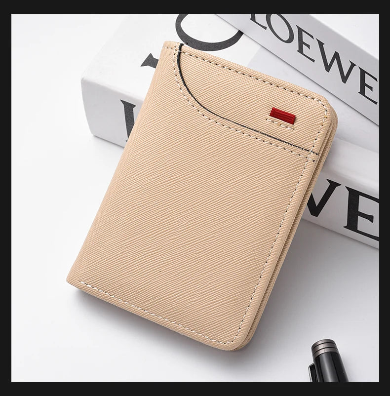 Men's Wallet Vertical Multi Card Small Wallet Driver's License Youth Mini Student Change Bag Card Bag