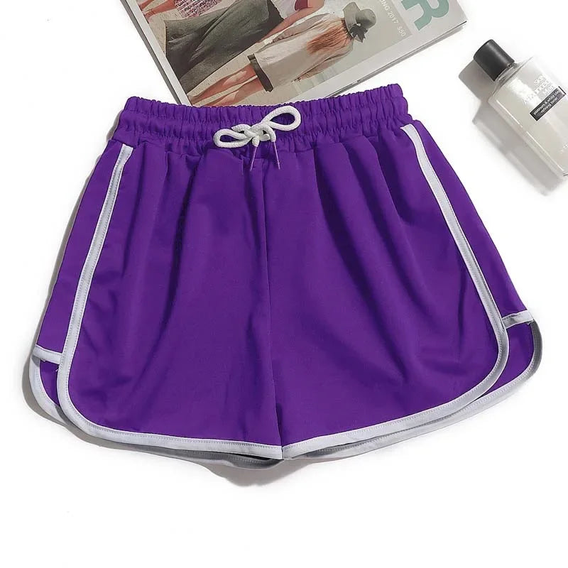 Women'S Striped Casual Shorts Korean Harajuku Loose All Match Sports Shorts Summer Fashion Yoga Thin Mini Shorts Female