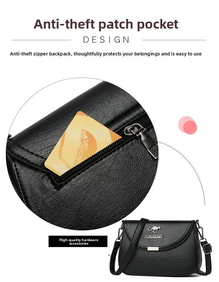 Retro Small Square Crossbody Purse Soft PU Leather Adjustable Strap Daily Work Travel Flip Cover Handbag Shoulder Bag for Women