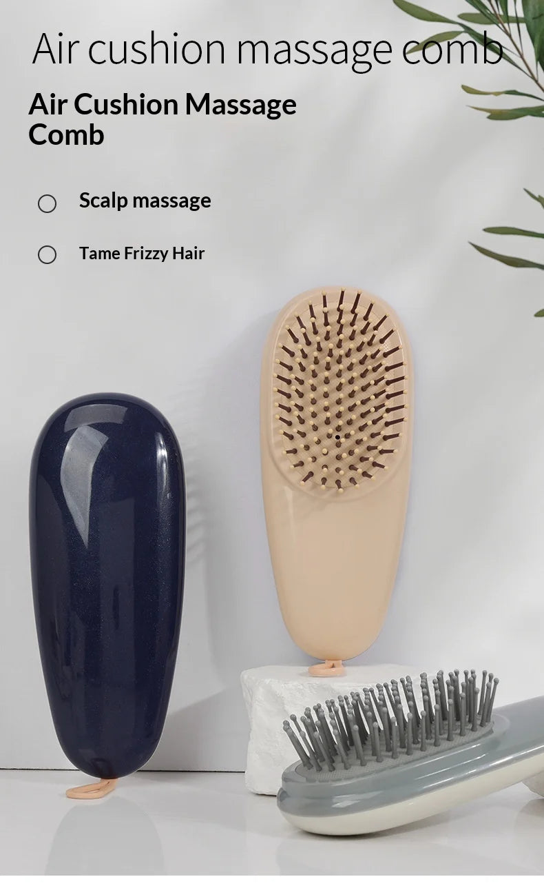 Air Cushion Scalp Massage Brush Portable Detangling Hairdressing Massage Comb For Women Home Use Travel Size Soft Bristles Brush