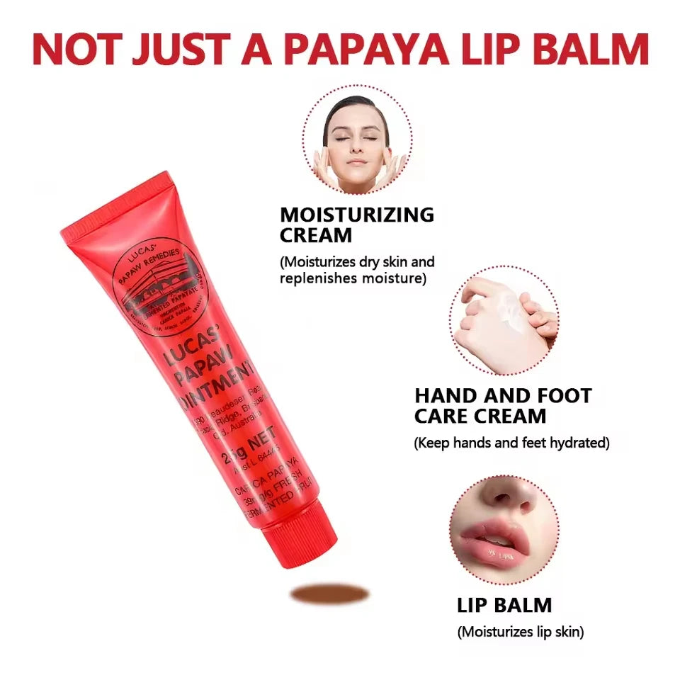 Face Care Lucas Papaw Ointment Balm Lipstick Moisturizing Anti Drying Multifunctional Hydrating Universal Cream Lip Balm Oil 25G