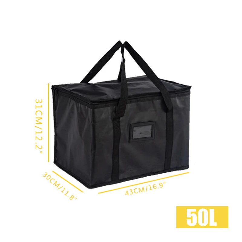 Bolsa térmica aislante de 70 L para mantener el frío, gran capacidad, portátil, para almuerzo, con cremallera, pícnic, camping, papel de aluminio, bolsa para alimentos