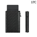 RFID Blocking Aluminum Pop-Up Card Holder Multi-Functional Designer Bank & ID Card Wallet Fashion Business Purse for Men Women