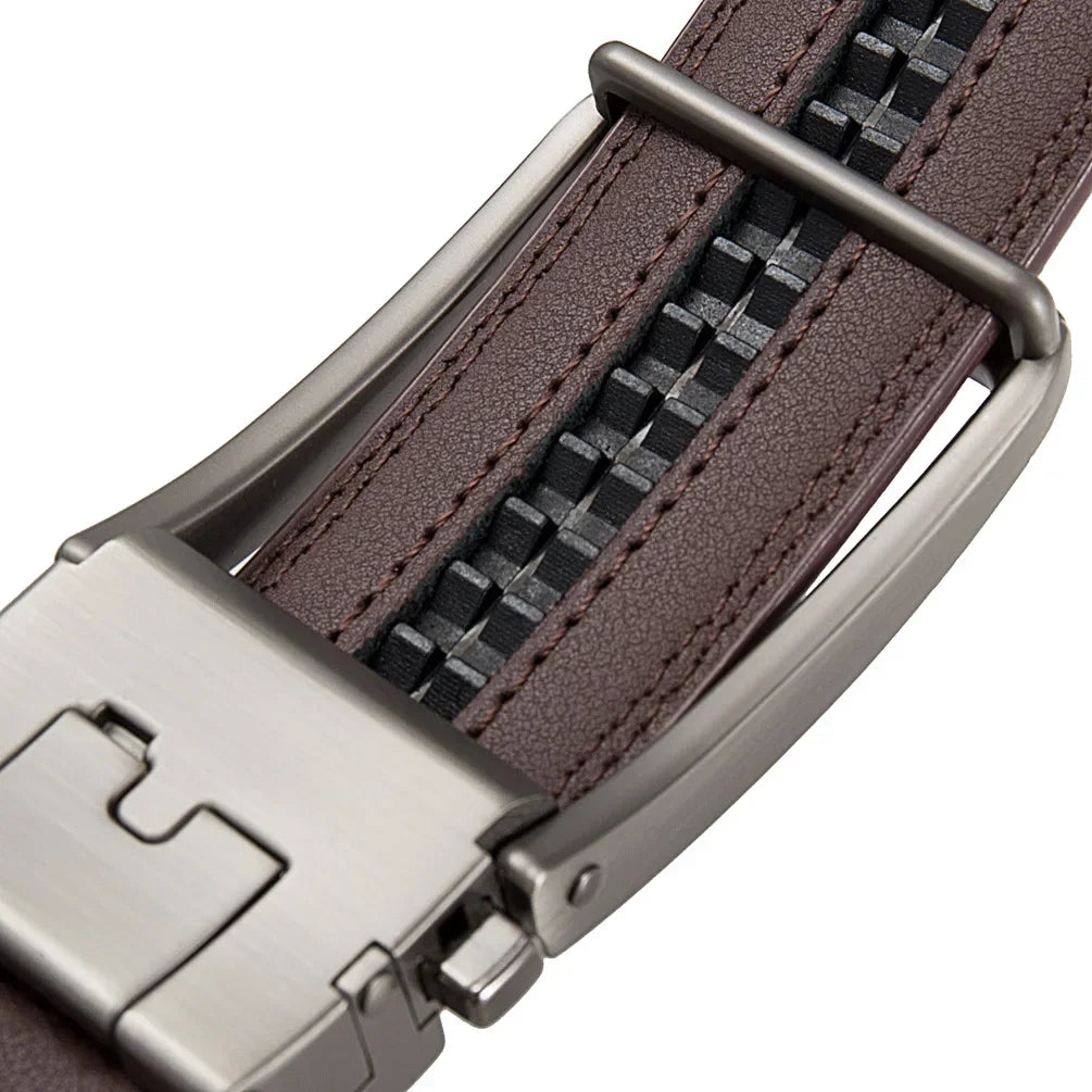 Click Belts for Men Luxury Brand Designer Fashion Automatic Buckle Genuine Leather Men's Jeans High Quality Waist Male Strap