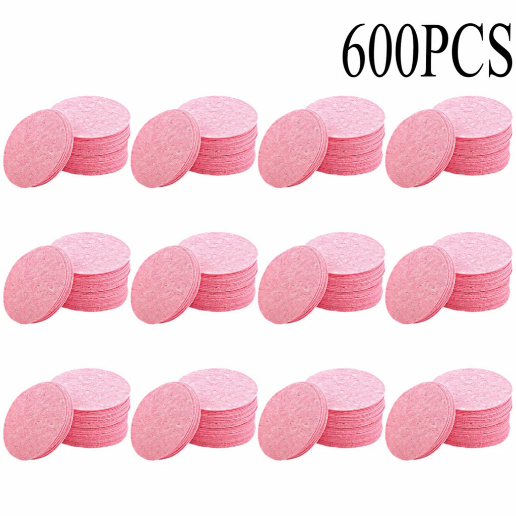 50-1000Pcs Compress Face Wash Puff Natural Wood Pulp Sponge Face Wash Puff Foaming Face Puff Cosmetic Puff Face Cleansing Sponge