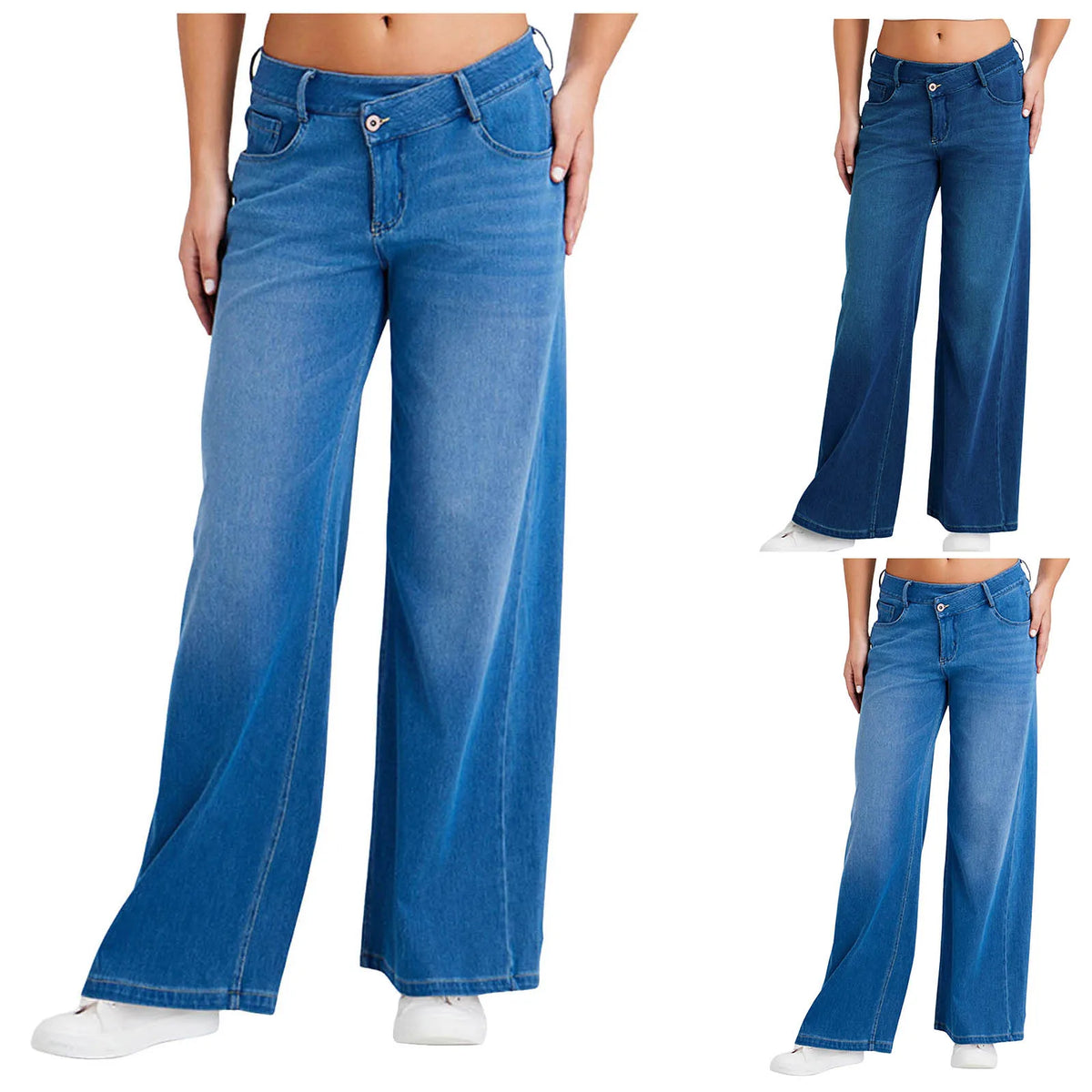 Oversize Baggy Jeans Women High Waist Button Stretch Pockets Loose Straight Blue Black Denim Pants Street Plus Size Casual Pants