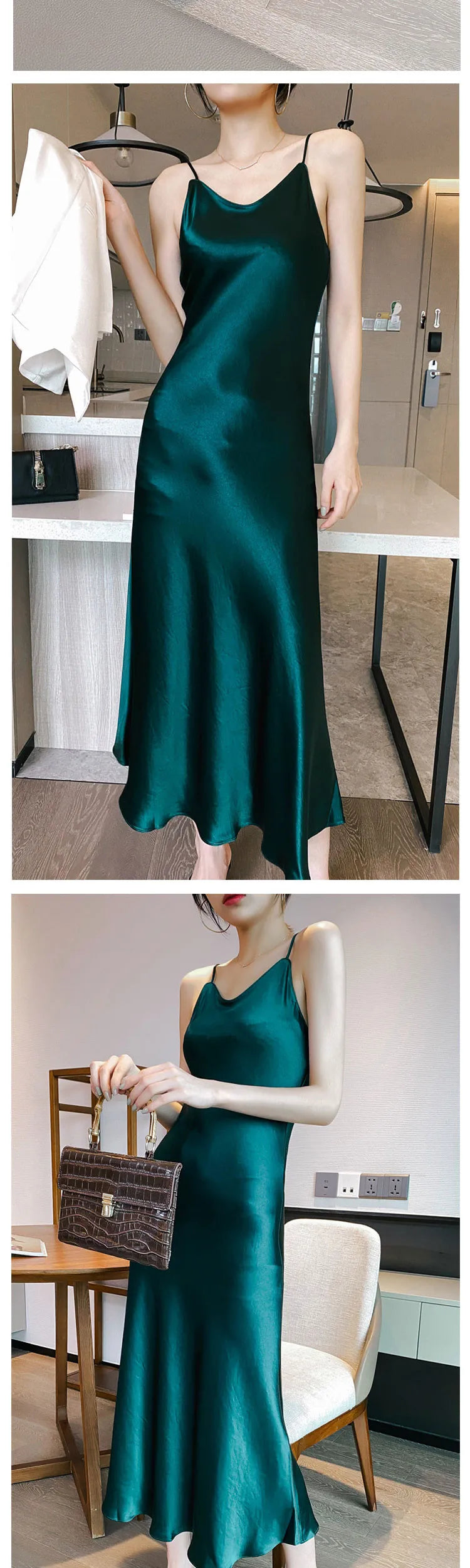 2026 fashion Sexy Satin Long Dress Summer Lady Acetate satin Party Dress High Waist Slim Female Retro Dress Red Pink robe femme