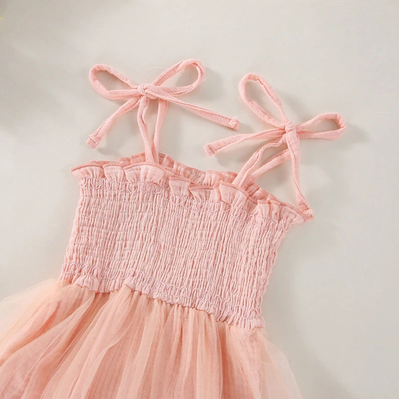 Summer Baby Romper Set Cotton Sleeveless Toddler Princess Tulle Dress Infant Girls Bodysuit Baby Jumpsuit And Headband