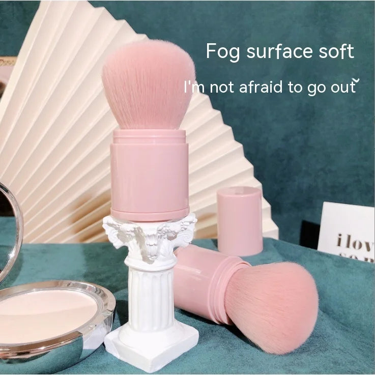Loose Powder Foundation Brush Multi Functional Nail Beauty Tool Portable Mini Retractable Makeup Brush Soft Bristles Blush
