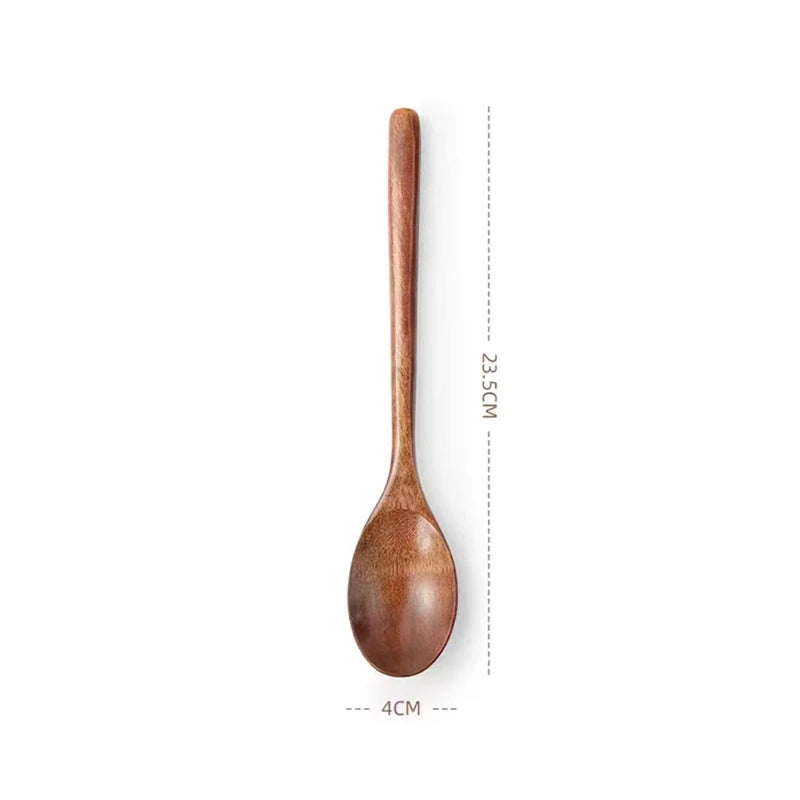 2pcs Wooden Soup Spoons - Phoebe Wood Kitchen Utensils 23.5cm