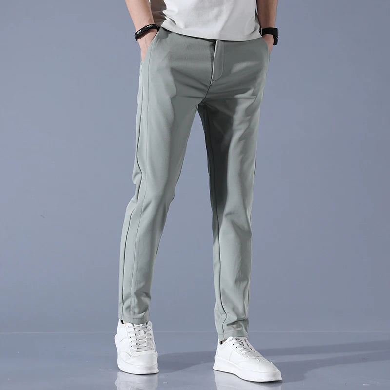 2025 Spring Summer Ultra-Thin Men'S Stretch Slim Straight Casual Pants High Quality Fashion Breathable Golf Sports Trousers
