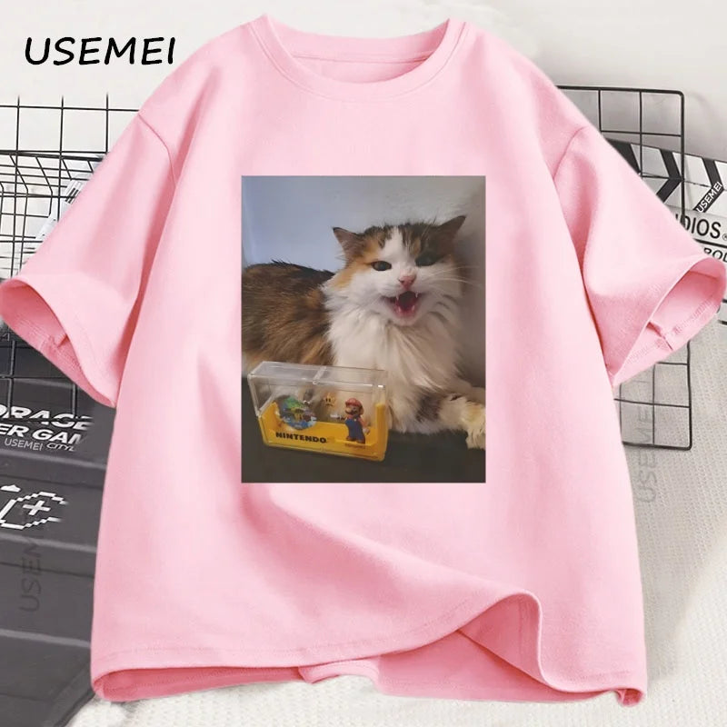 Forsaken Skin 007N7 Love Cat T Shirt Men Women'S Game Cosplay Tshirt Funny Graphic Tees Cotton Short Sleeve Round Neck T-Shirt