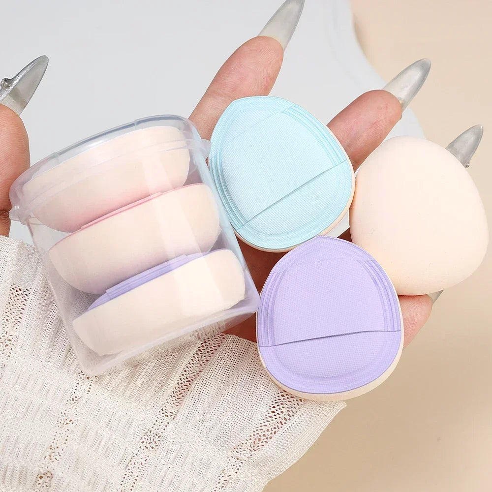 Wet Dry Use Mini Finger Powder Puff Random Color Facial Detail Air Cushion Concealer Blusher Makeup Cosmetics Puff Beauty Tools
